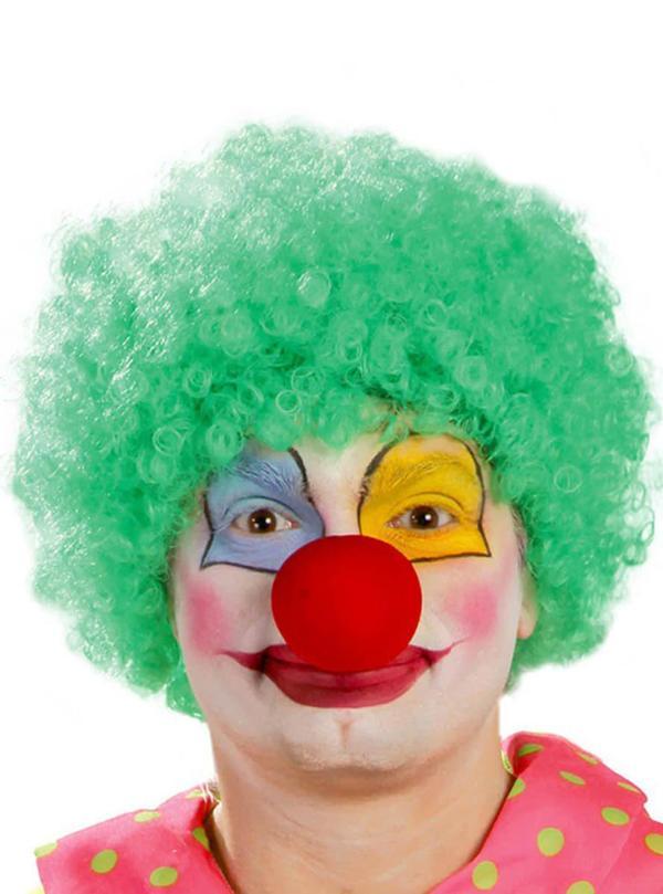 Yeşil Renk Kıvırcık Afro Palyaço Seti - Image 1
