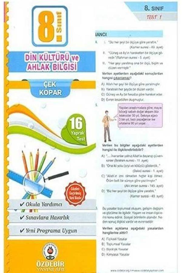 Özdebir Yayınları 8. Sınıf Din Kültürü ve Ahlak Bilgisi Yaprak Test - Özdebir Yayınları - Image 1