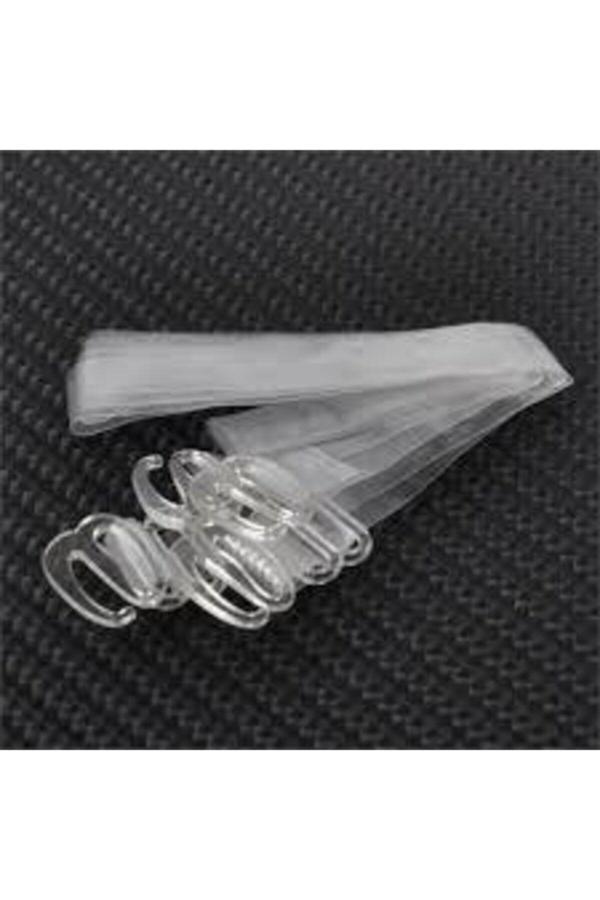 Mor Salkım Home Plastik Askılı Şeffaf Sütyen Askısı (2 Çift) - Image 1