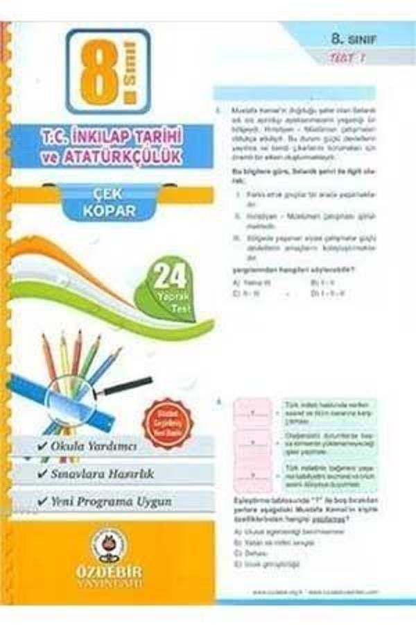 Özdebir Yayınları 8. Sınıf T.C İnkılap Tarihi ve Atatürkçülük Yaprak Test - Özdebir Yayınları - Image 1