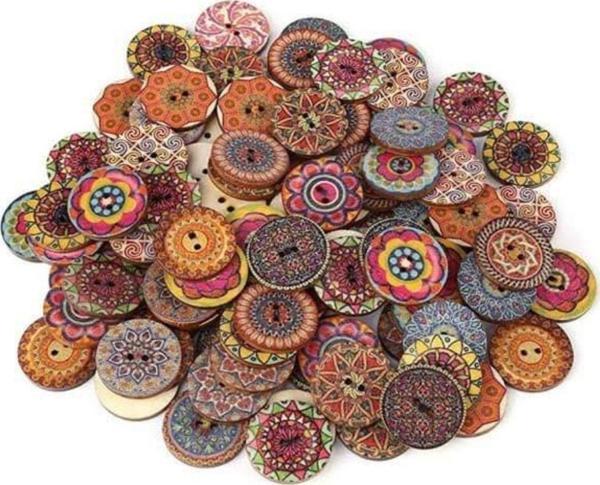 Mor Salkım Home Retro Dügme 1,,5 Cm 10 Adet (1,5 Cm 10 Adet ) - Image 1