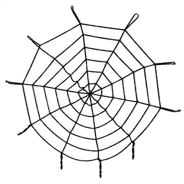 Halloween Cadılar Bayramı Örümcek Ağ Dekor Siyah - Image 1