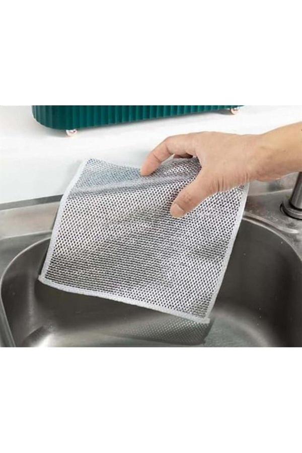 Mor Salkım Home Tencere Tava Ovma Çizmez Sihirli Bez 20Cm*20 Cm (1 Adet ) - Image 1