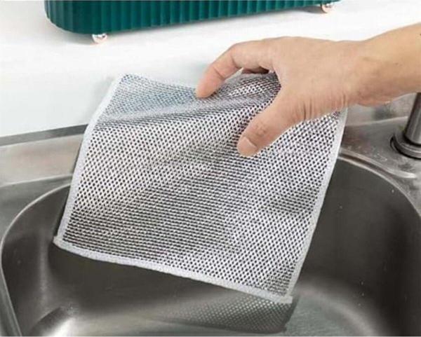 Mor Salkım Home Tencere Tava Ovma Çizmez Sihirli Bez 20Cm*20 Cm (1 Adet ) - Image 1