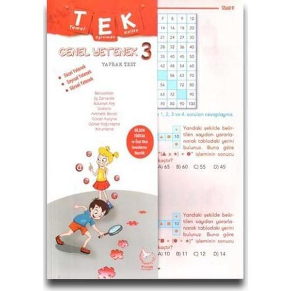 Palme Yayınları 3. Sınıf Tek Genel Yetenek Yaprak Test - Palme Yayınları - Image 1