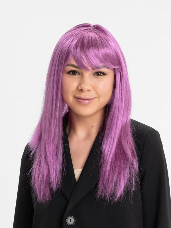 Rose Pembe Düz Kesim Peruk - Image 1