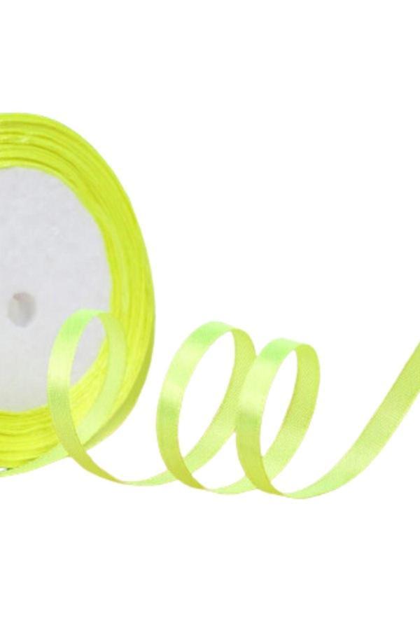 Saten Kurdele 1 cm 10 Metre Açık Sarı - Image 1