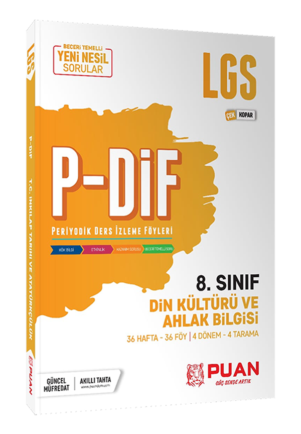 Puan Yayınları 8. Sınıf Din Kültürü Lgs P-Dif Yeni Nesil - Puan Yayınları - Image 1