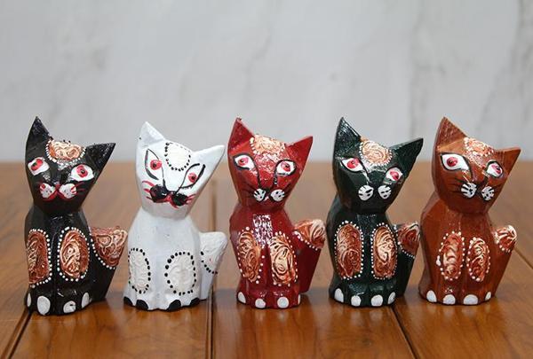 Ahşap 5'li Kedi Seti Model 3 - Image 1