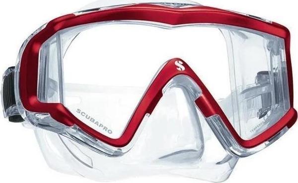 Scubapro Crystal Vu Maske  Şeffaf/Kırmızı - Image 1