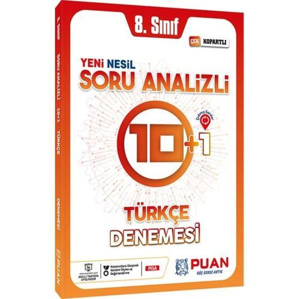 Puan Yayınları 8. Sınıf Lgs Türkçe Soru Analizli 10+1 Deneme - Puan Yayınları - Image 1