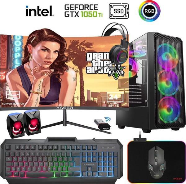 Xaser Xsr937 i5 3470 16GB Ram 1TB SSD 4GB 1050Ti 24" Curved Masaüstü Oyuncu Bilgisayarı - Image 1