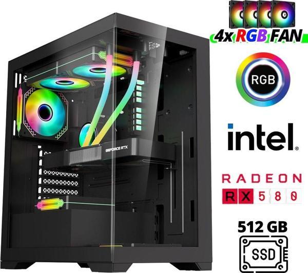 Xaser Xsr975 i5 4590 16GB Ram 512GB SSD 8GB RX580 Ekran Kartı Masaüstü Oyuncu Bilgisayarı - Image 1