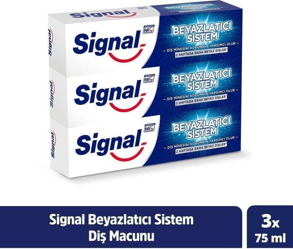 Beyazlatıcı Sistem Diş Macunu 75 ml X3 - Image 1