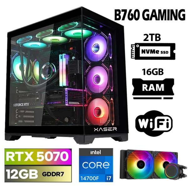 Xaser Lexus x220 i7 14700F 16GB DDR5 Ram 2TB M.2 NVMe SSD 12GB RTX5070 Sıvı Soğutmalı Oyuncu Bilgisayarı - Image 1