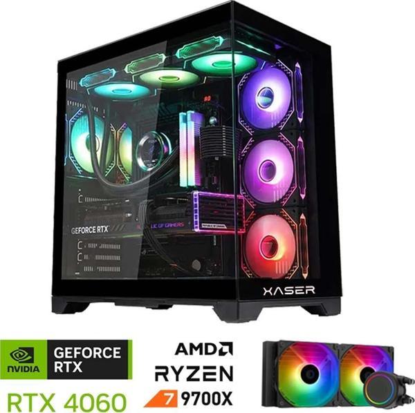 Xaser Lexus x270 Ryzen 7 9700X 32GB DDR5 Ram 1TB M.2 NVMe SSD 8GB RTX4060 Sıvı Soğutmalı Oyuncu Bilgisayarı - Image 1