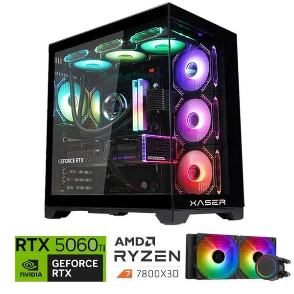 Xaser Lexus x450 Ryzen 7 7800X3D 32GB DDR5 Ram 2TB M.2 NVMe SSD 8GB RTX5060 Ti Sıvı Soğutmalı Oyuncu Bilgisayar - Image 1