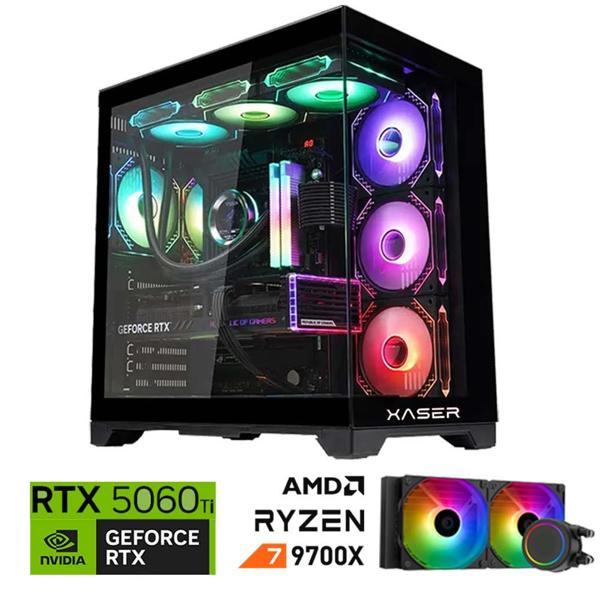 Xaser Lexus x460 Ryzen 7 9700X 16GB DDR5 Ram 1TB M.2 NVMe SSD 8GB RTX5060 Ti Sıvı Soğutmalı Oyuncu Bilgisayar - Image 1