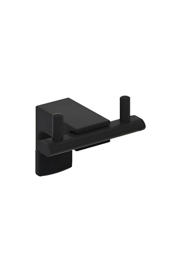 Csk Galaxy Black İkili Askılık Duvar Tipi, Paslanmaz, Şık Banyo Askısı - Image 1