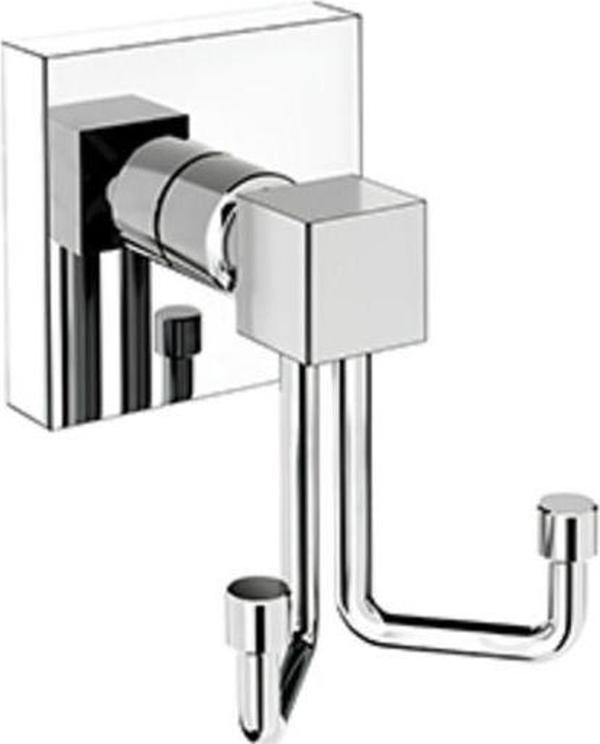 Hızır İkili Pirinç Askılık– Duvar Tipi, Paslanmaz, Şık Banyo Askısı - Image 1