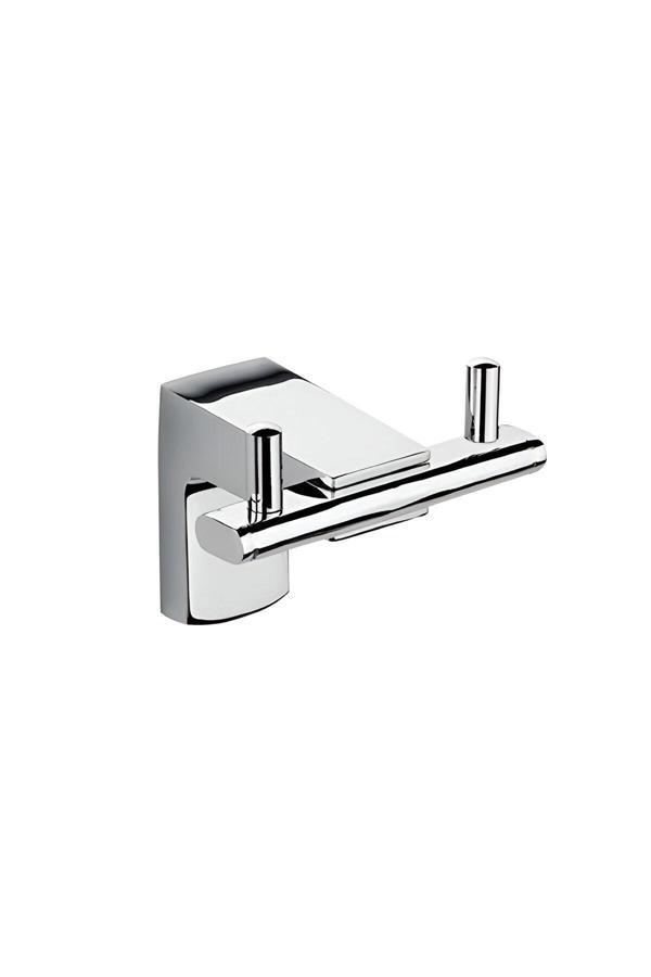 Csk Galaxy Krom İkili Bornoz Askılığı – Duvar Tipi, Paslanmaz, Şık Banyo Askısı - Image 1
