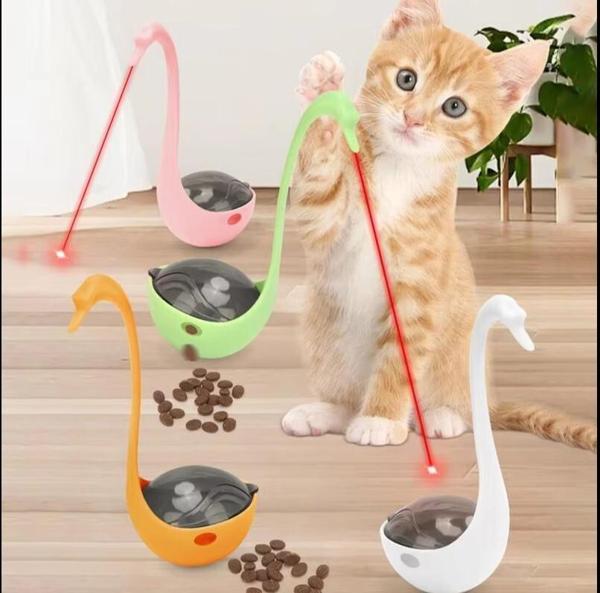 Kuğu Şeklinde Lazerli Kedi Oyuncağı - Image 1