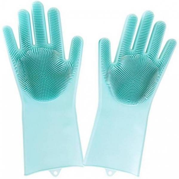 Sihirli Isıya Dayanıklı Silikon Çok Amaçlı Bulaşık Eldiven Fırçası Magic Gloves - Image 1