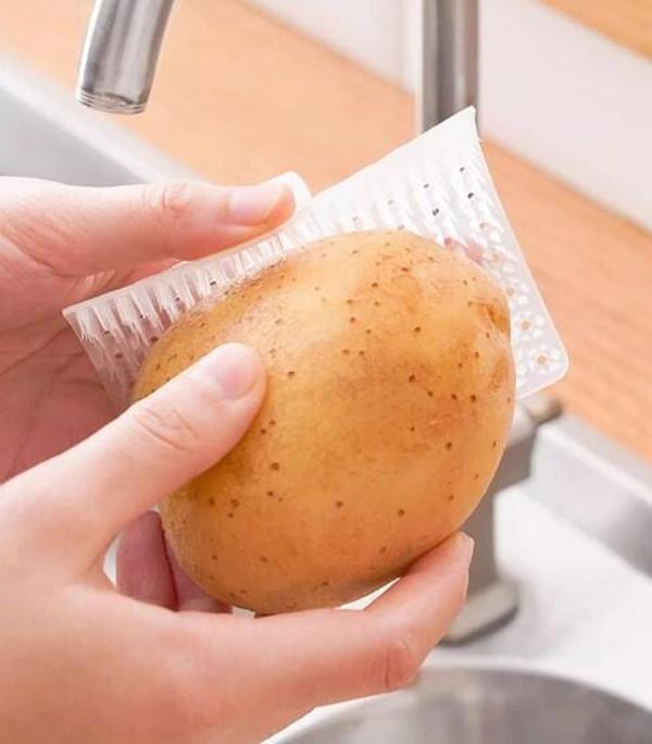 Çok Amaçlı Sebze ve Meyve Temizleme Patates Soyma Fırçası - Image 1