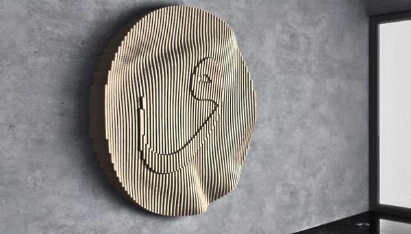 Nifi Art Parametrik Dalgalı Ahşap Duvar Dekoru - Image 1