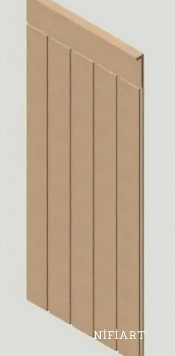 Nifi Art Dekoratif Duvar Paneli Boyanabilir Ahşap 10 Mm Ham Mdf Duvar Paneli - Image 1