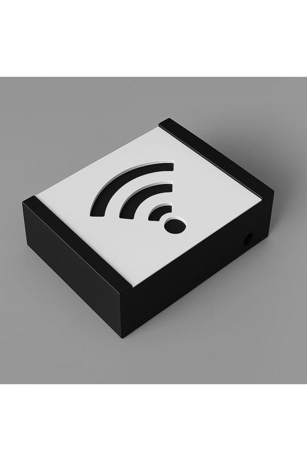 Nifi Art Wifi-Modem Kutusu Saklama Duvar Düzenleyici Mdf Uzunluk (22Cm) Genişlik (28Cm) Derinlik (12Cm) - Image 1