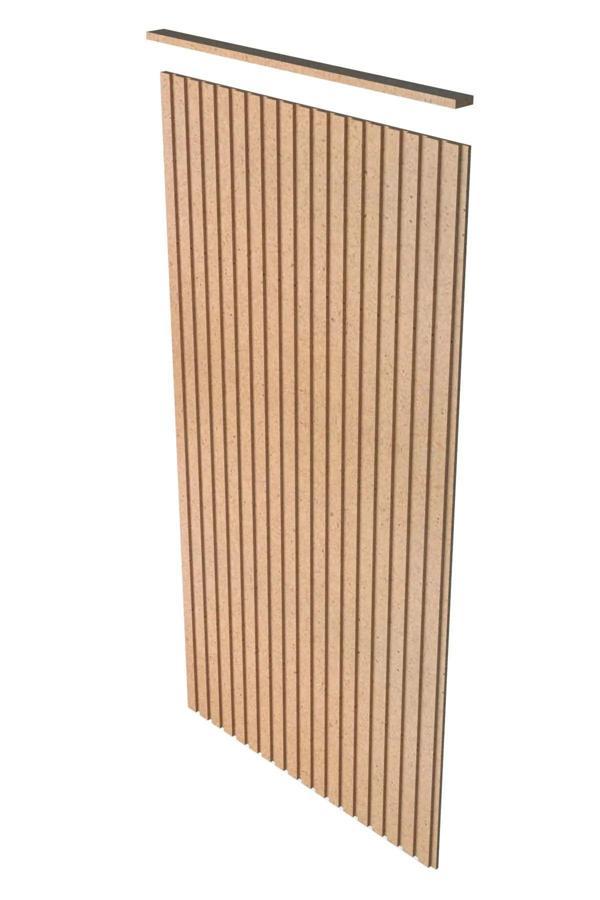Ağaç Kokusu Beden Seçenekli Sidney Model Dekoratif, Duvar Çıtası Ham Ahşap Duvar Paneli, Boyanabilir Mdf Panel - Image 1