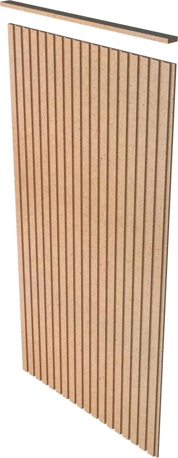 Ağaç Kokusu Beden Seçenekli Sidney Model Dekoratif, Duvar Çıtası Ham Ahşap Duvar Paneli, Boyanabilir Mdf Panel - Image 1