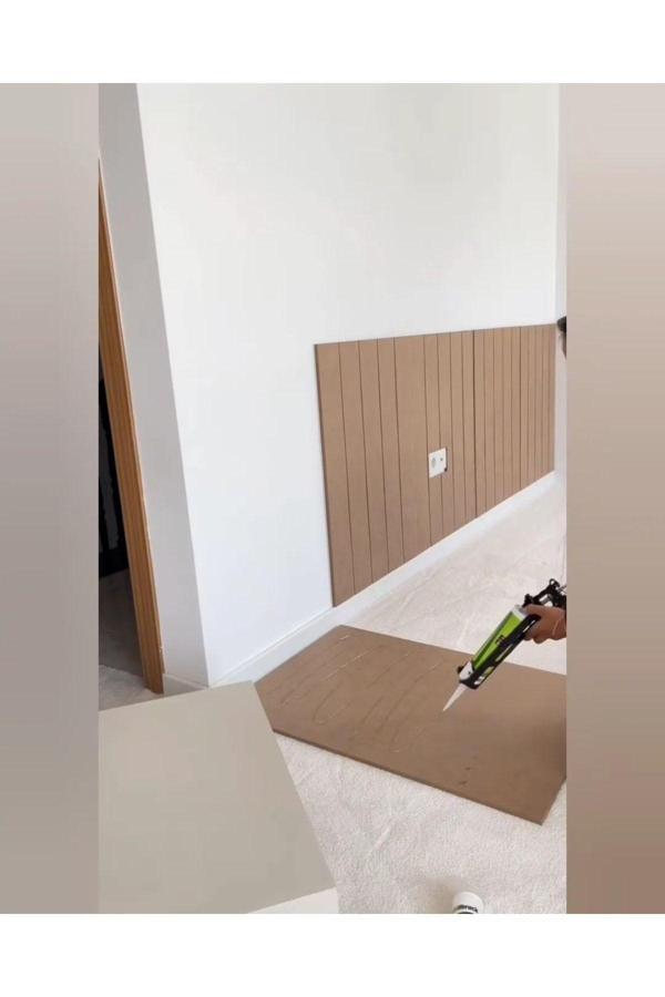 Trend Konsept Dekoratif, Duvar Çıtası, Ahşap Duvar Paneli, Boyanabilir, 4Mm Ham Mdf, 45X102 ( 1 Adet) - Image 1