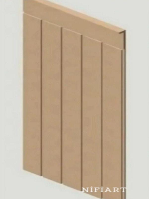 Nifi Art Dekoratif, Duvar Çıtası, Ahşap Duvar Paneli, Boyanabilir, Ham, Mdf, 27X102 (3 Lü Paket) - Image 1