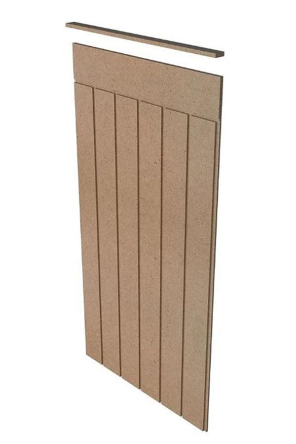 Home Maison Dekoratif Duvar Paneli, 4Mm Ham Mdf, Boyanabilir Duvar Çıtası (54Cmx103Cm) - Image 1