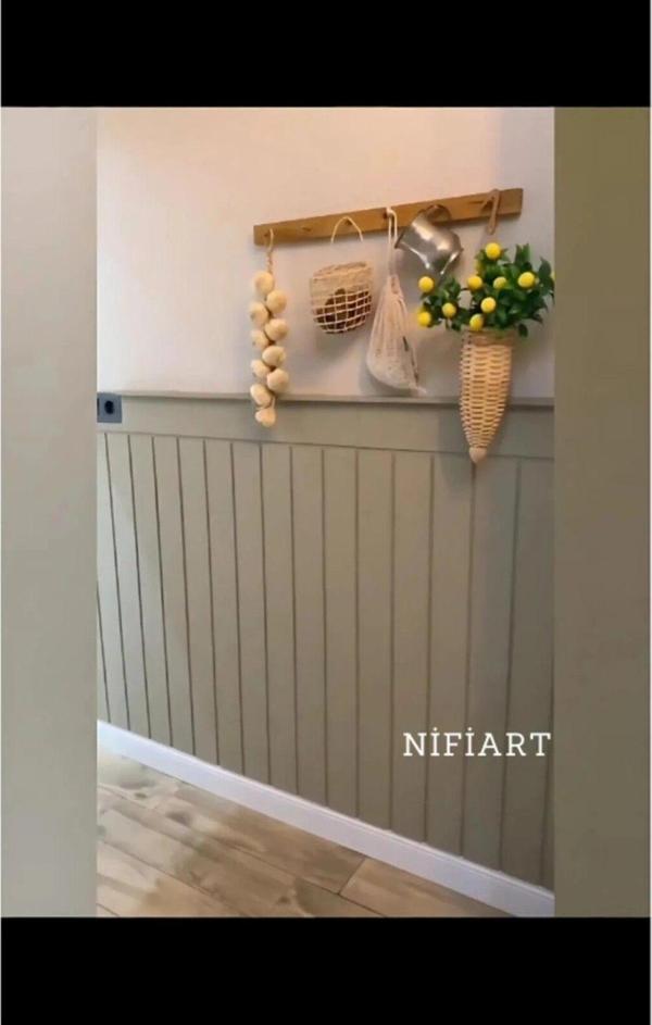 Agt Hediyeli Dekoratif, Duvar Çıtası, Ahşap Duvar Paneli, Boyanabilir, Mdf, (3 Adet, 3'Lü Paket 54 X 105 - Image 1