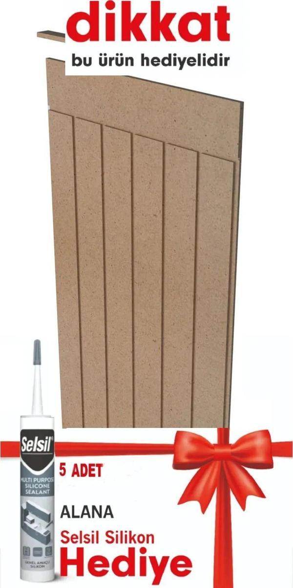 Decomax Dekoratif Duvar Paneli ( 54 X 100 Cm) Boyanabilir Ahşap Ham Mdf +1 Adet Silikon - Image 1