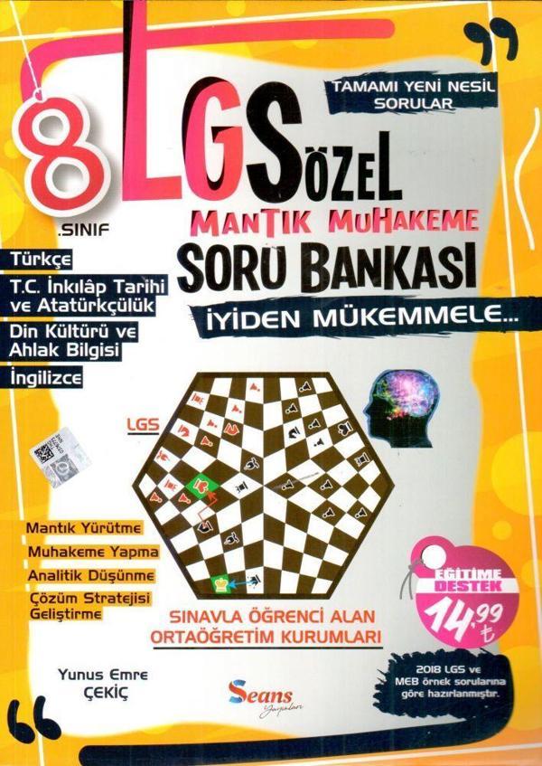 Seans Yayınları 8. Sınıf Sözel Mantık Muhakeme Soru Bankası - Seans Yayınları - Image 1