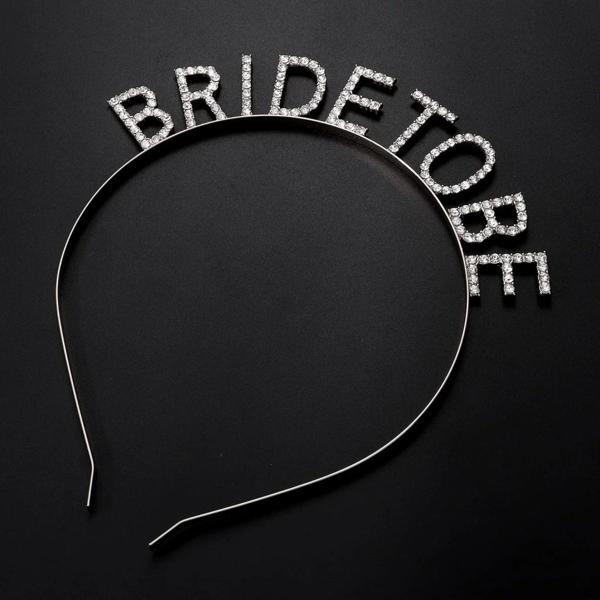 Nessiworld Gümüş Kaplama Kristal Taşlı Bride To Be Gelin Tacı 16x17 cm - Image 1