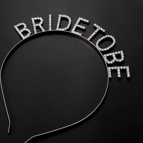 Nessiworld Gümüş Kaplama Kristal Taşlı Bride To Be Gelin Tacı 16x17 cm - Image 1
