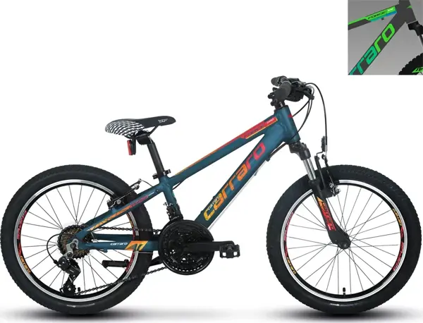 Carraro Force 200 20 jant (Mat Antrasit, Yeşil, Mavi) Çocuk Bisikleti - Image 1