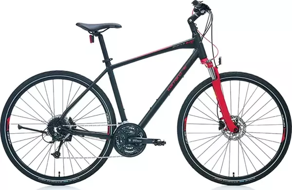 Carraro Sportive 227C 28 Jant 46 Kadro (Mat Siyah, Kırmızı, Gümüş) Şehir Bisikleti - Image 1