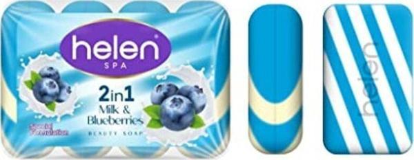 Helen Katı El Sabunu Süt&Yaban Mersini 4 x 90 gr - Image 1