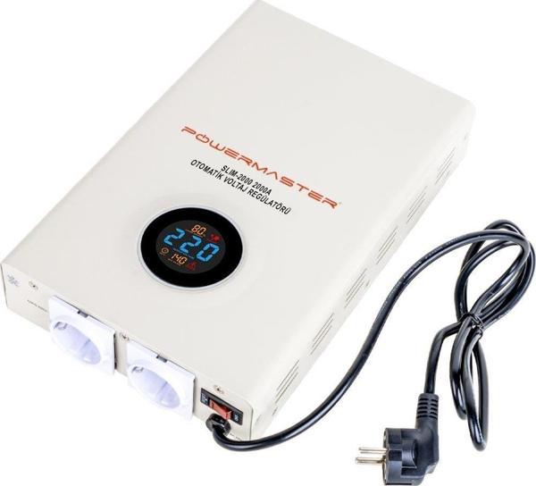 Powermaster SLIM-2000 Otomatik 2000 Watt Kombi Voltaj Regülatörü - Image 1