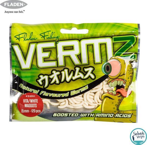 Fladen Vermz Kokulu Leş Kurdu 15mm (120 Ad) Silikon Yem Beyaz - Image 1