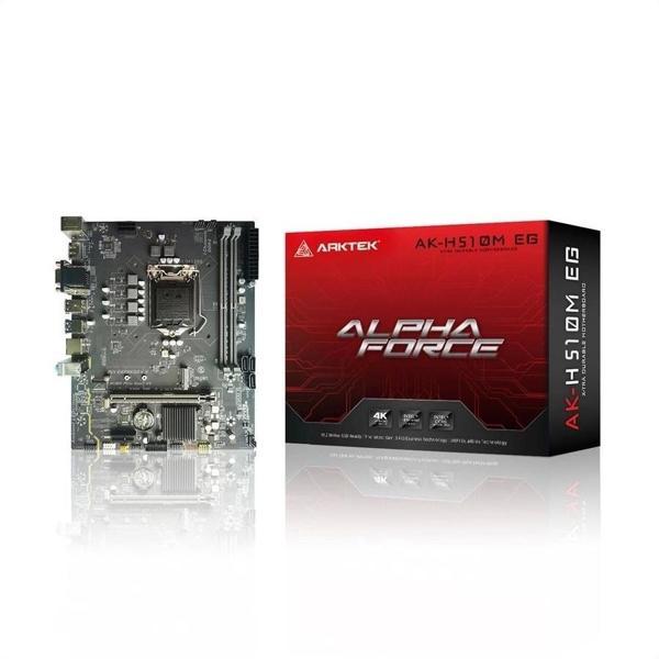 Arktek Alpha Force, Ak-h510m Eg Vs, 2xddr4, M.2, 2x Hdmı, Dp, 10-11.nesil, Lga1200 Soket, Anakart - Image 1