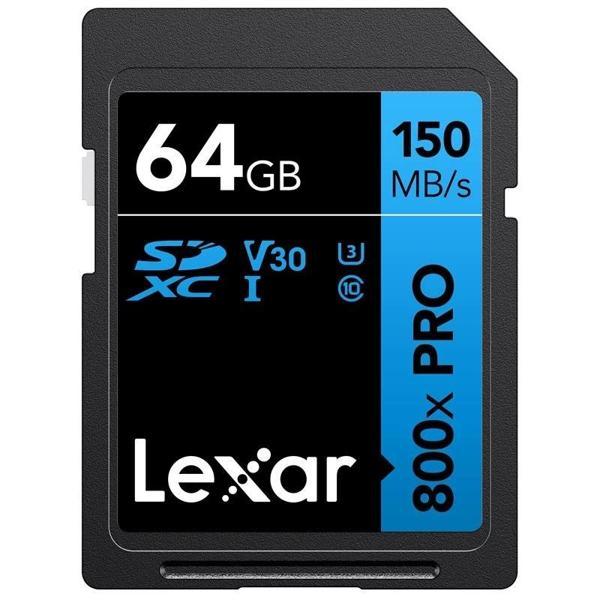 64gb Lexar Lsd0800p064g-bnnng Professıonal 800x Pro Sdxc Uhs-ı Cards Up To 150mb/s Read C10 V30 U3 - Image 1