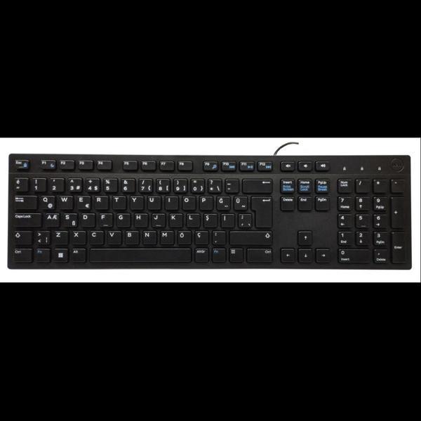 Dell Kb216-bk-tur, Siyah, Usb Kablolu, Türkçe Q, Multimedya Klavye - Image 1