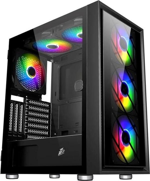 1st Player Ar7-g Siyah 750w 80+ Sılver Atx 3.1 Argb 4x12cm Fan Temperli Cam Usb 3.0 Atx Kasa - Image 1